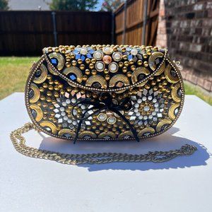 LULU NYC Beaded Crossbody Bag